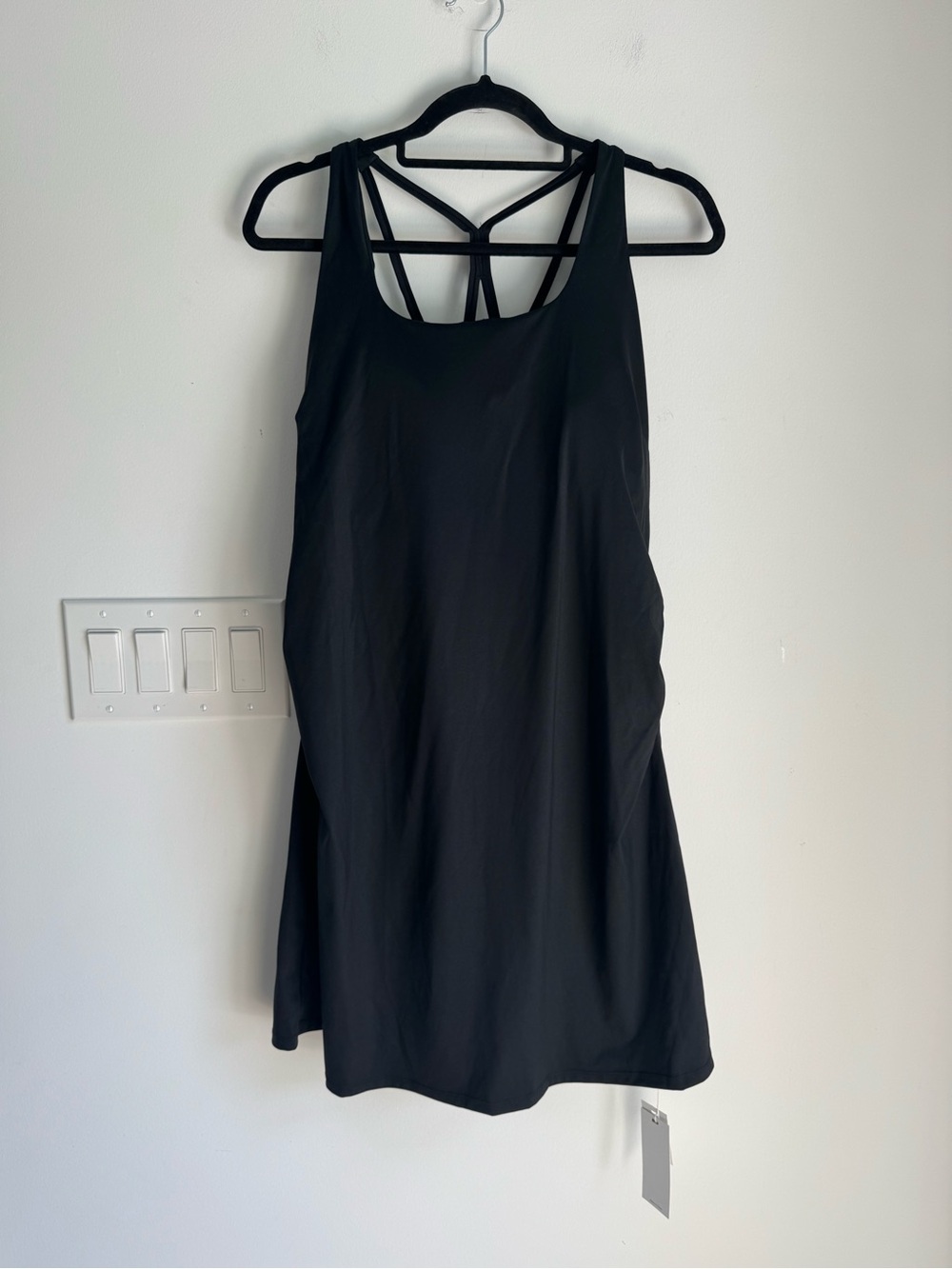 Maacie Maternity Tennis Dress with Built in Bra Scoop Neck Sleeveless A-line XL